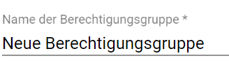 Berechtigungsgruppenname